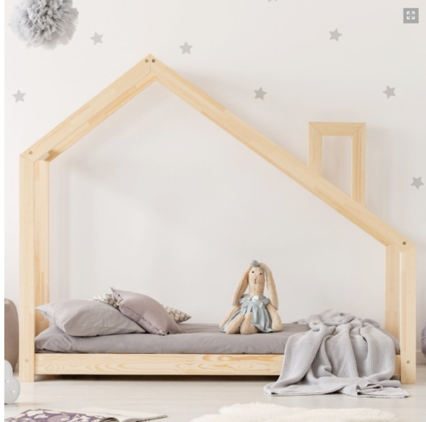 Hausbett aus Holz ALBI + Schublade - Skandi HausBett